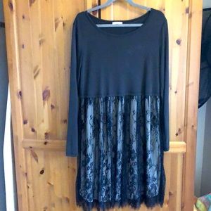 mystree Lacey jersey cocktail dress.L never worn comfy and stylish bluish grey.